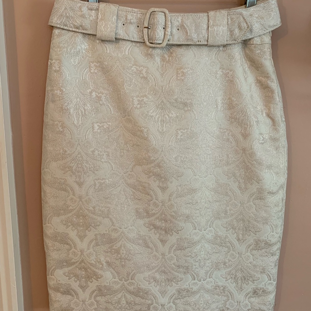 Ann Taylor gold brocade skirt NWT